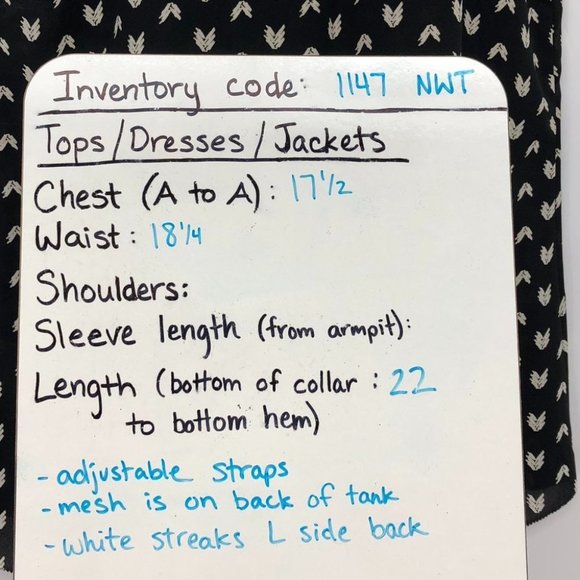 Monk & Lou NWT Black and White Elise Camisole Arrow Pattern Size XS - Picture 14 of 15